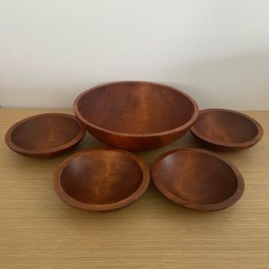 Vintage Baribocraft Baribo-Maid Canadian Maple Salad Bow with Bowls set